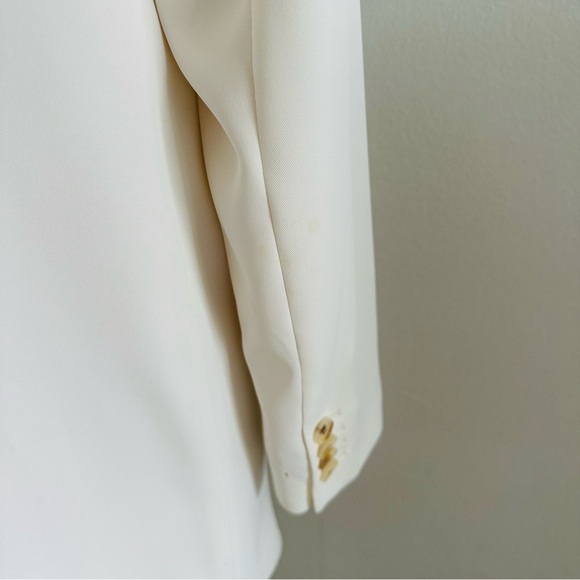 H&M Double Breasted Oversized White Blazer Jacket S - Picture 7 of 9